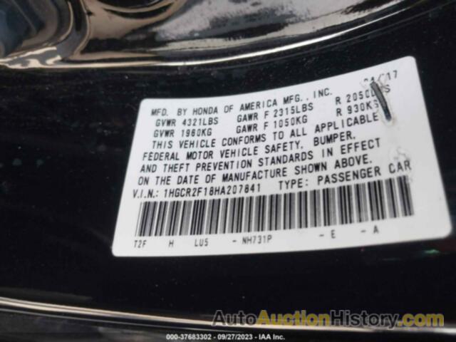 HONDA ACCORD SPORT SE, 1HGCR2F18HA207841