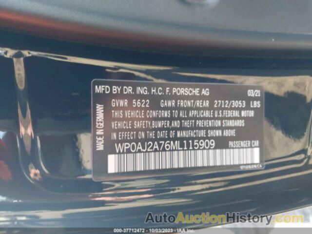 PORSCHE PANAMERA 4, WP0AJ2A76ML115909