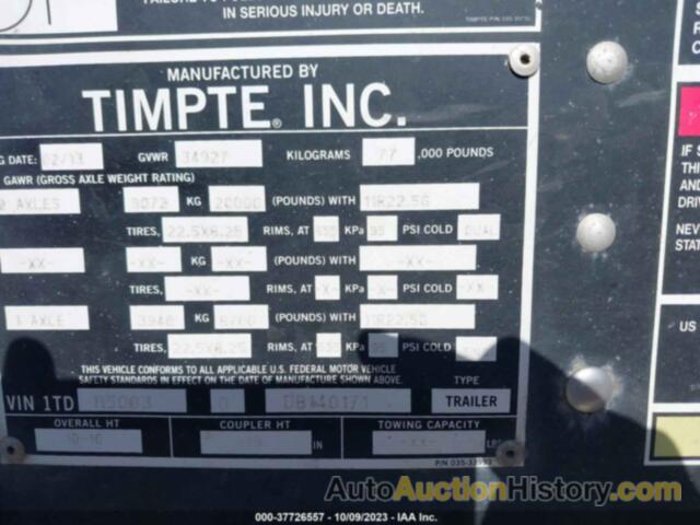 TIMPTE TRAILER, 1TDH50030DB140171