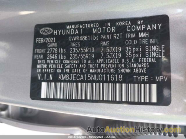 HYUNDAI TUCSON HYBRID LIMITED, KM8JECA15NU011618