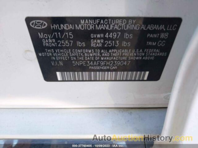 HYUNDAI SONATA LIMITED, 5NPE34AF9FH239047