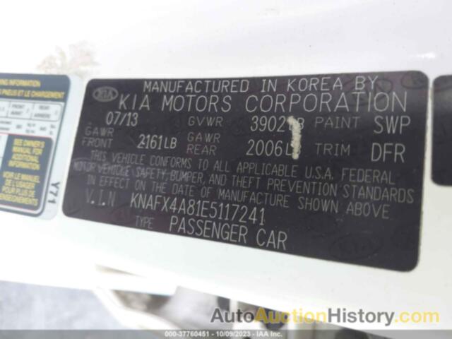 KIA FORTE EX, KNAFX4A81E5117241