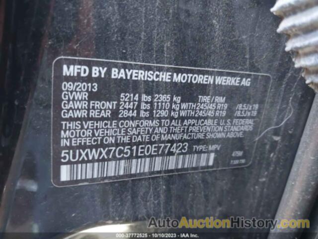 BMW X3 XDRIVE35I, 5UXWX7C51E0E77423