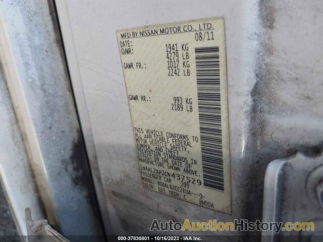 NISSAN ALTIMA 2.5 S, 1N4AL2AP2CN437529