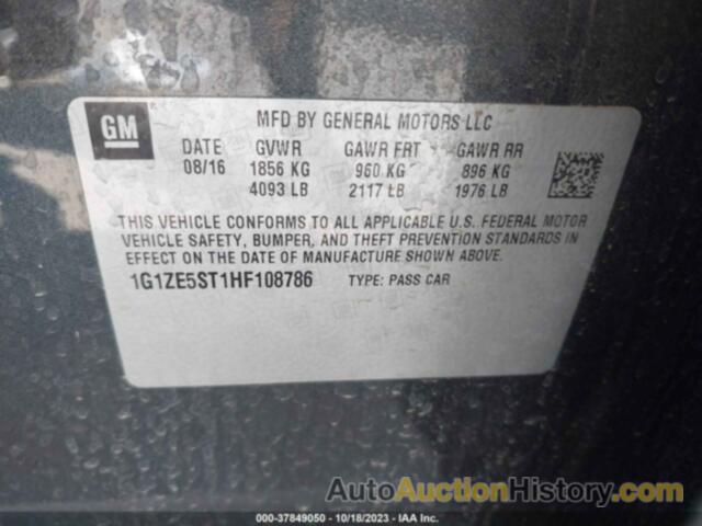 CHEVROLET MALIBU 1LT, 1G1ZE5ST1HF108786