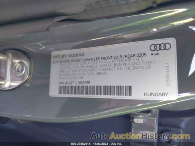 AUDI A3 2.0T TECH PREMIUM/2.0T PREMIUM, WAUAUGFF1J1056955