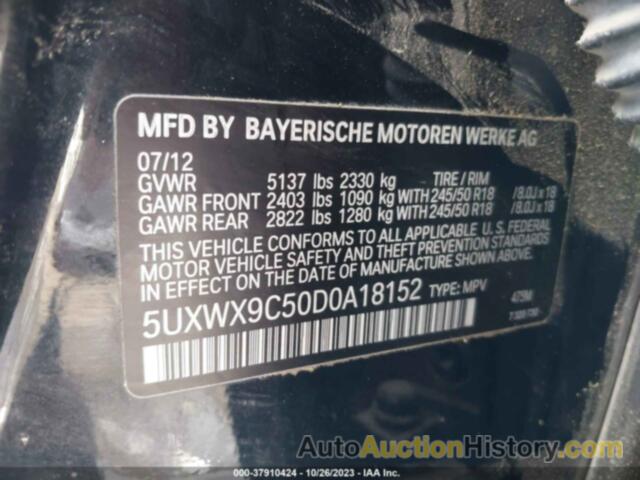 BMW X3 XDRIVE28I, 5UXWX9C50D0A18152