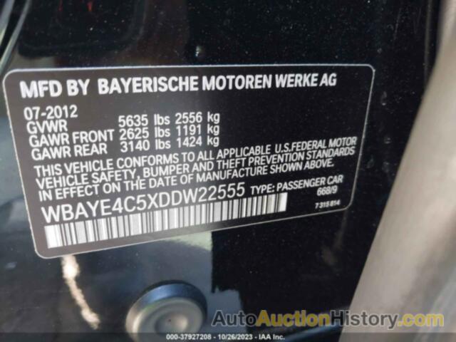 BMW 740LI, WBAYE4C5XDDW22555