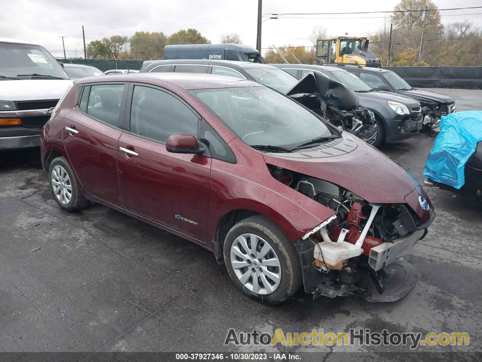 NISSAN LEAF S, 1N4BZ0CPXHC302676