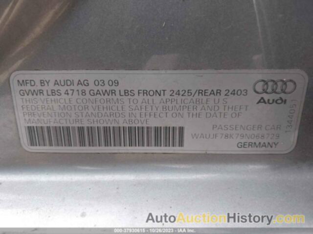 AUDI A4 2.0T PREMIUM, WAUJF78K79N068729