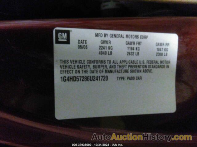 BUICK LUCERNE CXL, 1G4HD57286U241720