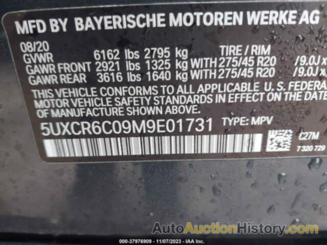 BMW X5 XDRIVE40I, 5UXCR6C09M9E01731