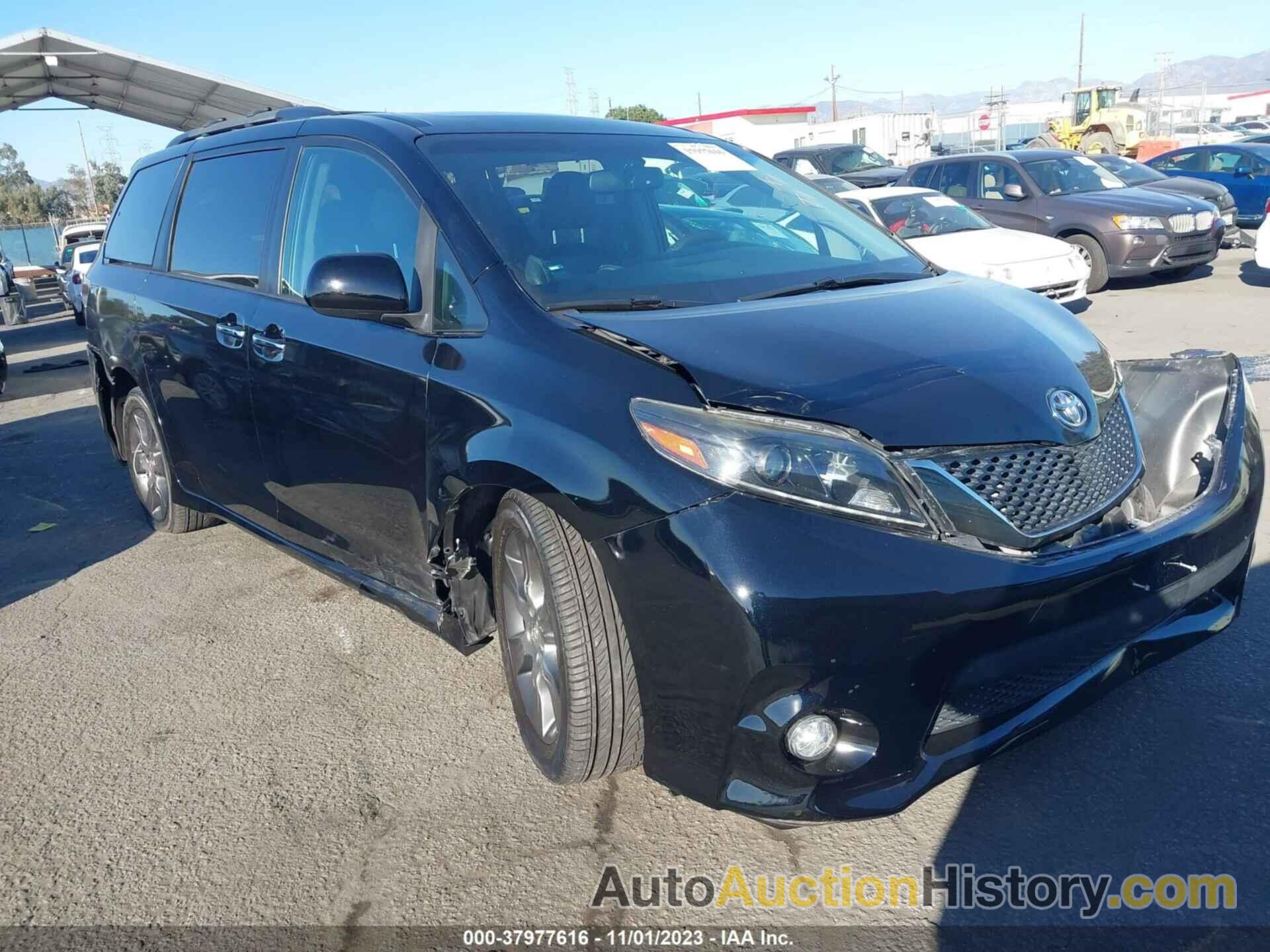 TOYOTA SIENNA SE 8 PASSENGER, 5TDXK3DC9FS609284