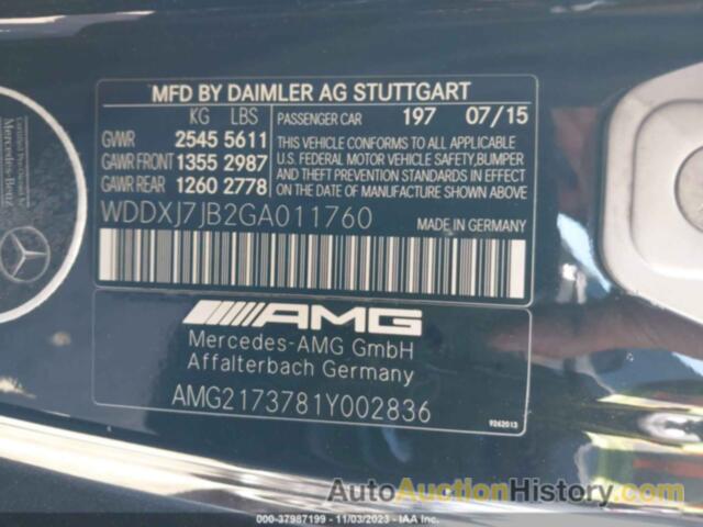 MERCEDES-BENZ AMG S 63 4MATIC, WDDXJ7JB2GA011760