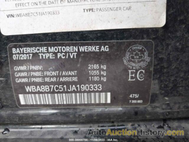 BMW 340I XDRIVE, WBA8B7C51JA190333