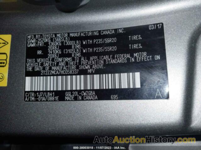 LEXUS RX 350, 2T2ZZMCA7HC058337