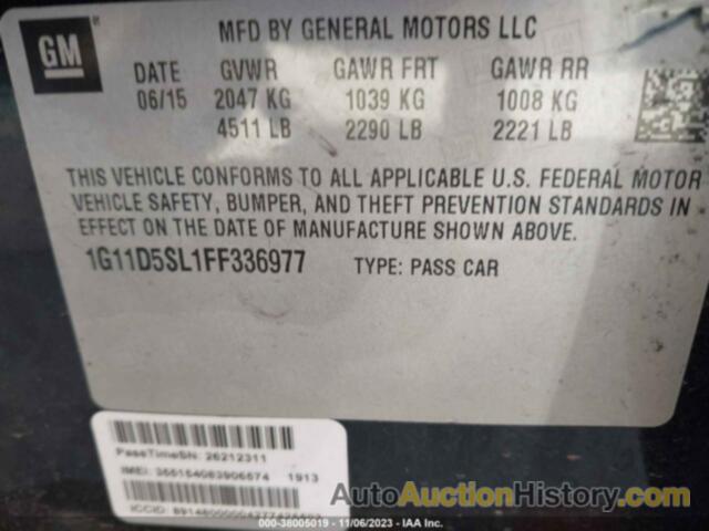 CHEVROLET MALIBU 2LT, 1G11D5SL1FF336977