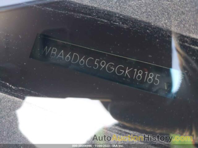 BMW 650I GRAN COUPE XDRIVE, WBA6D6C59GGK18185