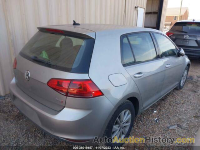 VOLKSWAGEN GOLF TSI S 4-DOOR/TSI SE 4-DOOR/TSI SEL 4-DOOR/TSI WOLFSBURG EDITION 4-DOOR, 3VW217AU1HM055837