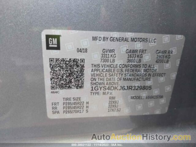 CADILLAC ESCALADE PLATINUM, 1GYS4DKJ6JR329805