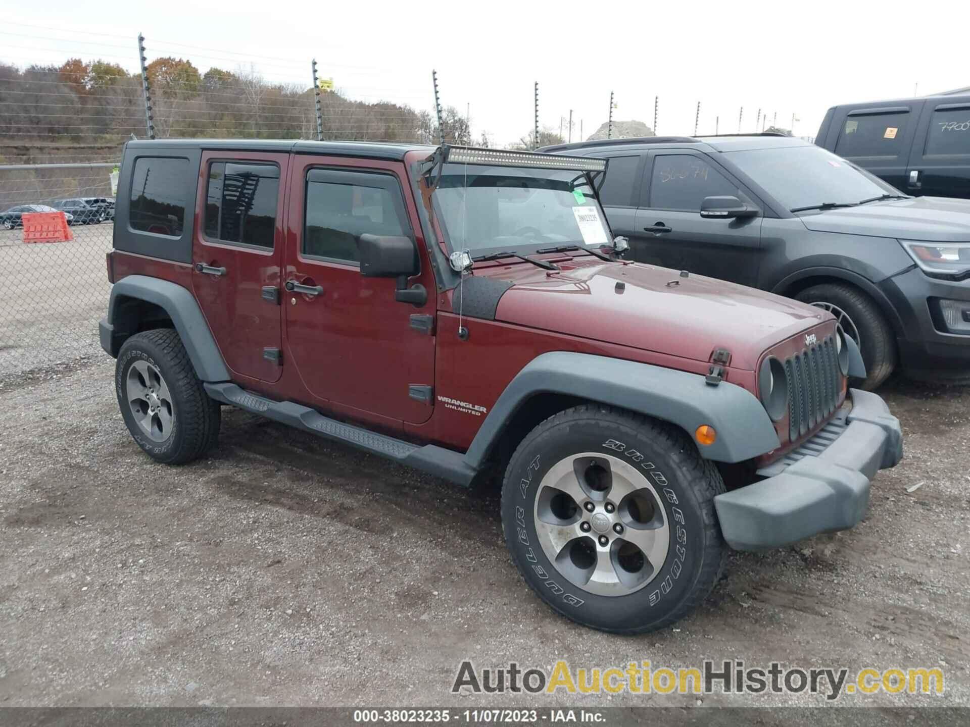 JEEP WRANGLER UNLIMITED X, 1J4GA39108L544673