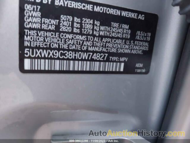 BMW X3 XDRIVE28I, 5UXWX9C38H0W74827