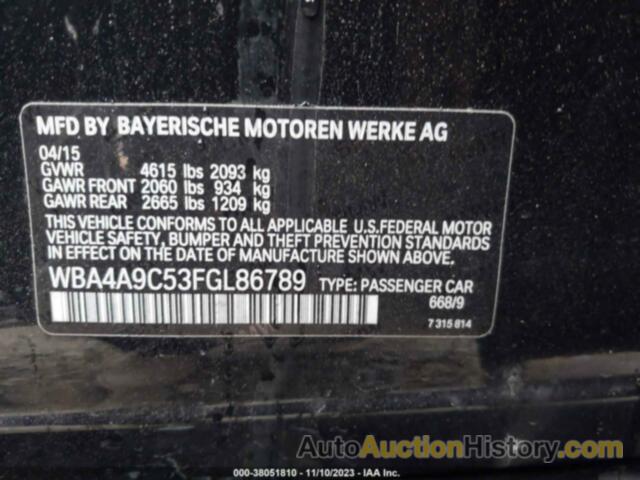 BMW 428 GRAN COUPE, WBA4A9C53FGL86789