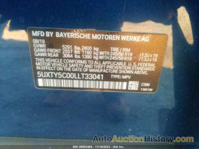 BMW X3 XDRIVE30I, 5UXTY5C00LLT33041