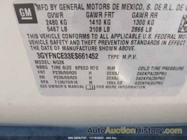 CADILLAC SRX PERFORMANCE COLLECTION, 3GYFNCE33ES661452