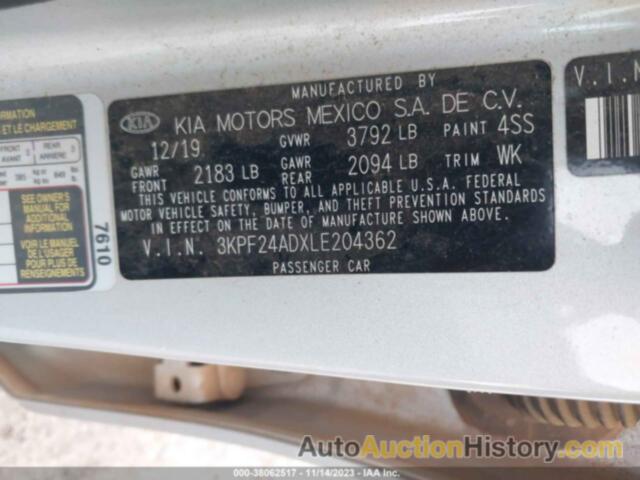 KIA FORTE LXS, 3KPF24ADXLE204362