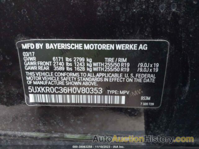 BMW X5 XDRIVE35I, 5UXKR0C36H0V80353