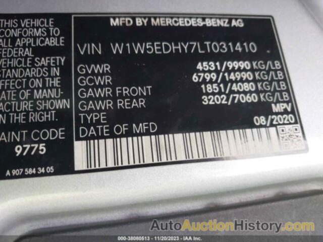 MERCEDES-BENZ SPRINTER 3500 HIGH ROOF V6, W1W5EDHY7LT031410