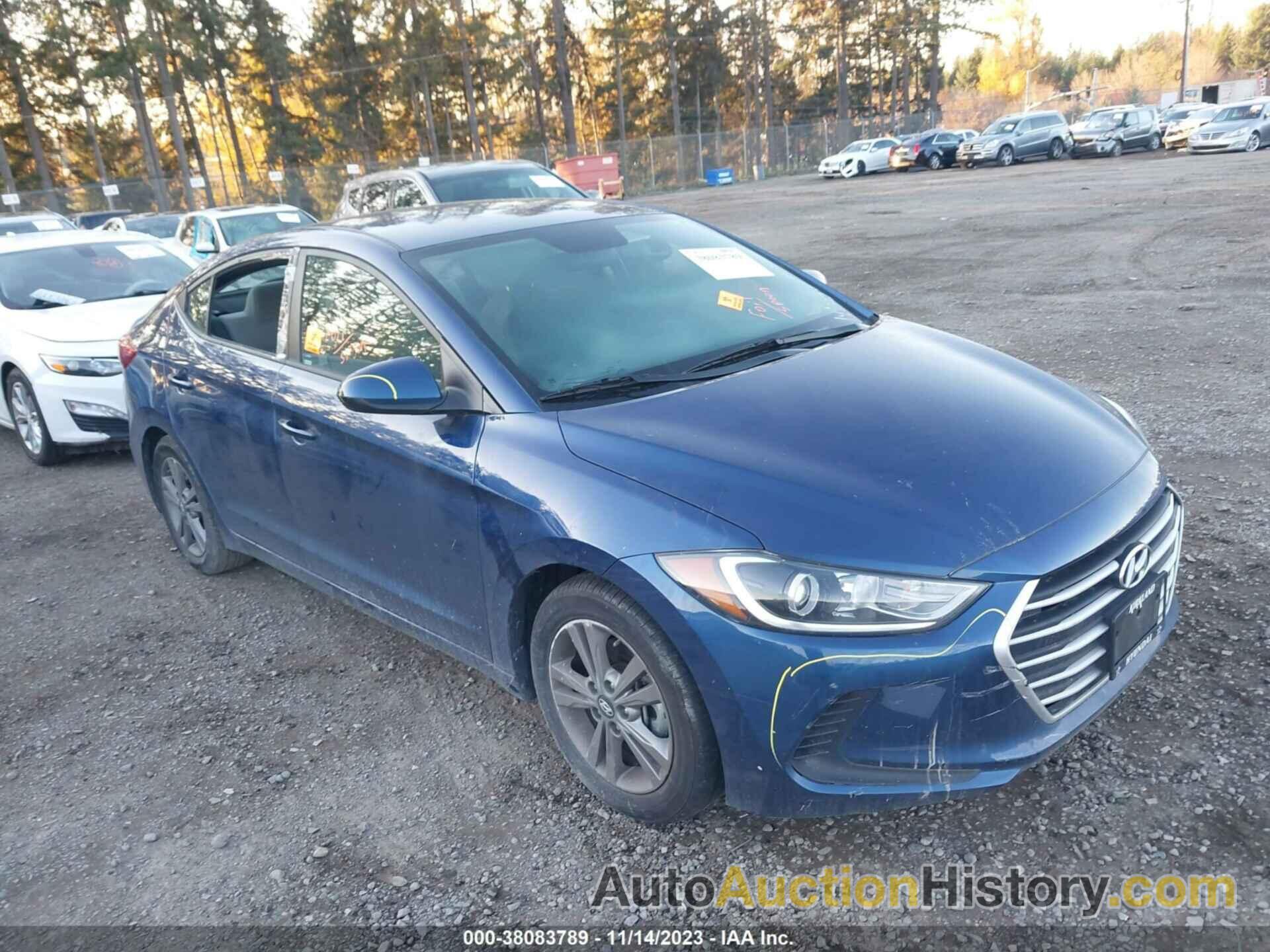 HYUNDAI ELANTRA SEL, 5NPD84LF2JH221928