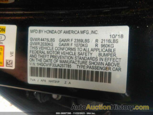 HONDA ACCORD SPORT, 1HGCV1F33JA257785