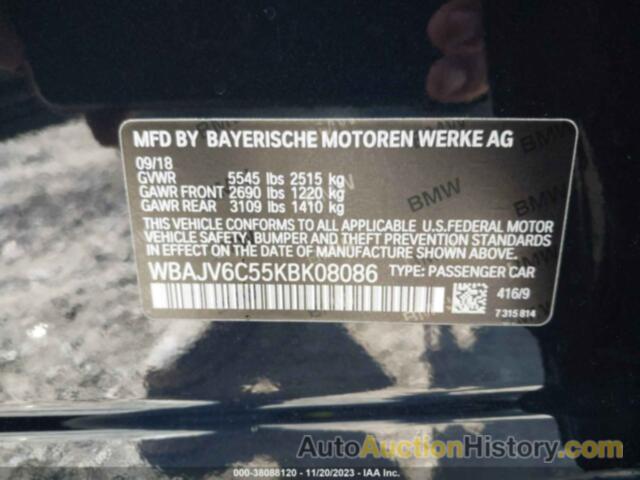 BMW 640I GRAN TURISMO XDRIVE, WBAJV6C55KBK08086