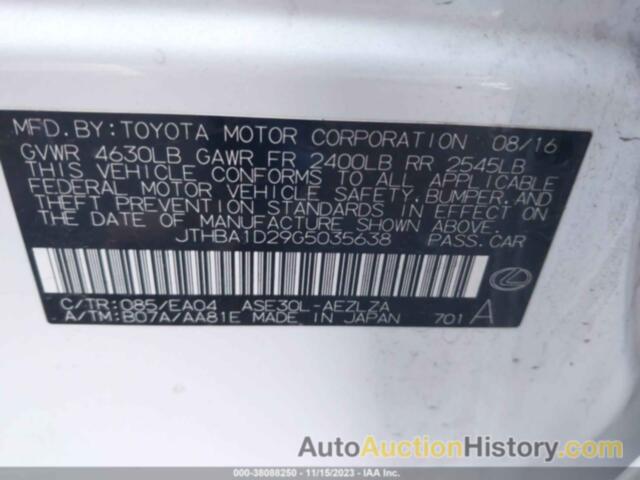 LEXUS IS 200T, JTHBA1D29G5035638