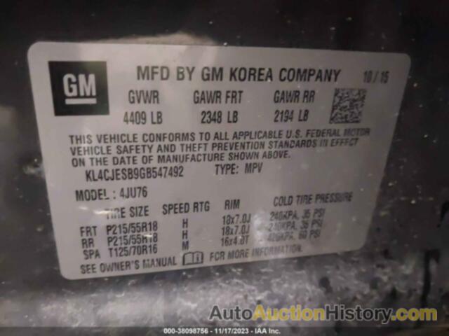 BUICK ENCORE, KL4CJESB9GB547492