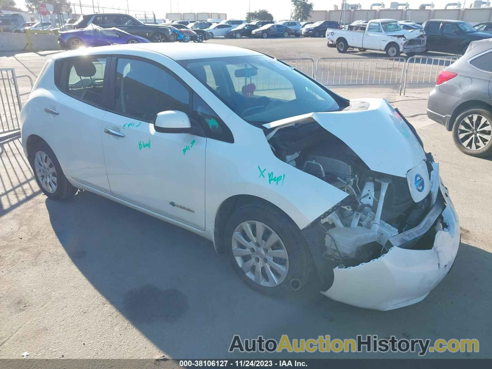 NISSAN LEAF S, 1N4BZ0CP4GC315082