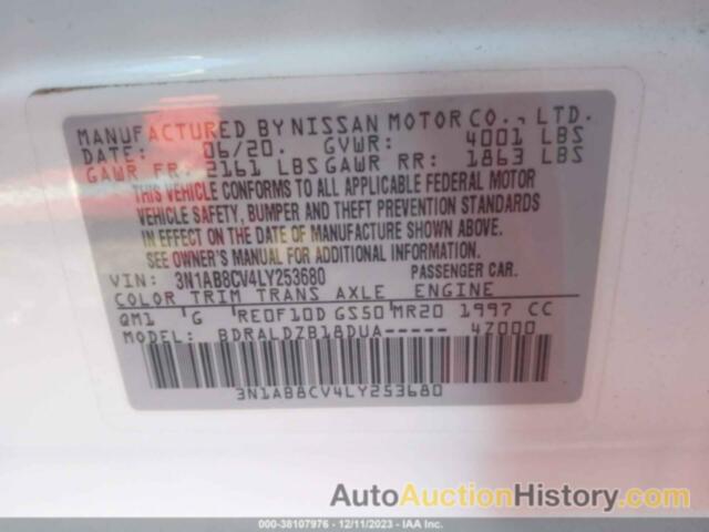 NISSAN SENTRA SV XTRONIC CVT, 3N1AB8CV4LY253680