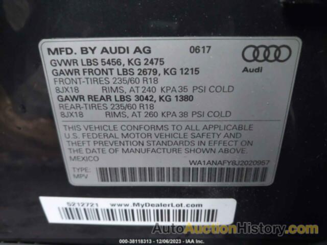 AUDI Q5, WA1ANAFY8J2020957