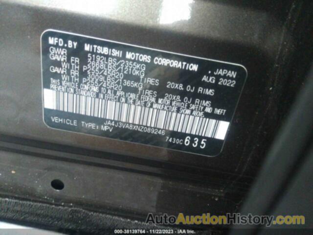 MITSUBISHI OUTLANDER SEL 2.5 2WD/SEL SPECIAL EDITION 2WD, JA4J3VA8XNZ089246