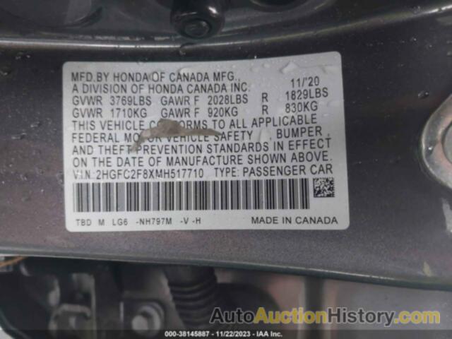 HONDA CIVIC SPORT, 2HGFC2F8XMH517710