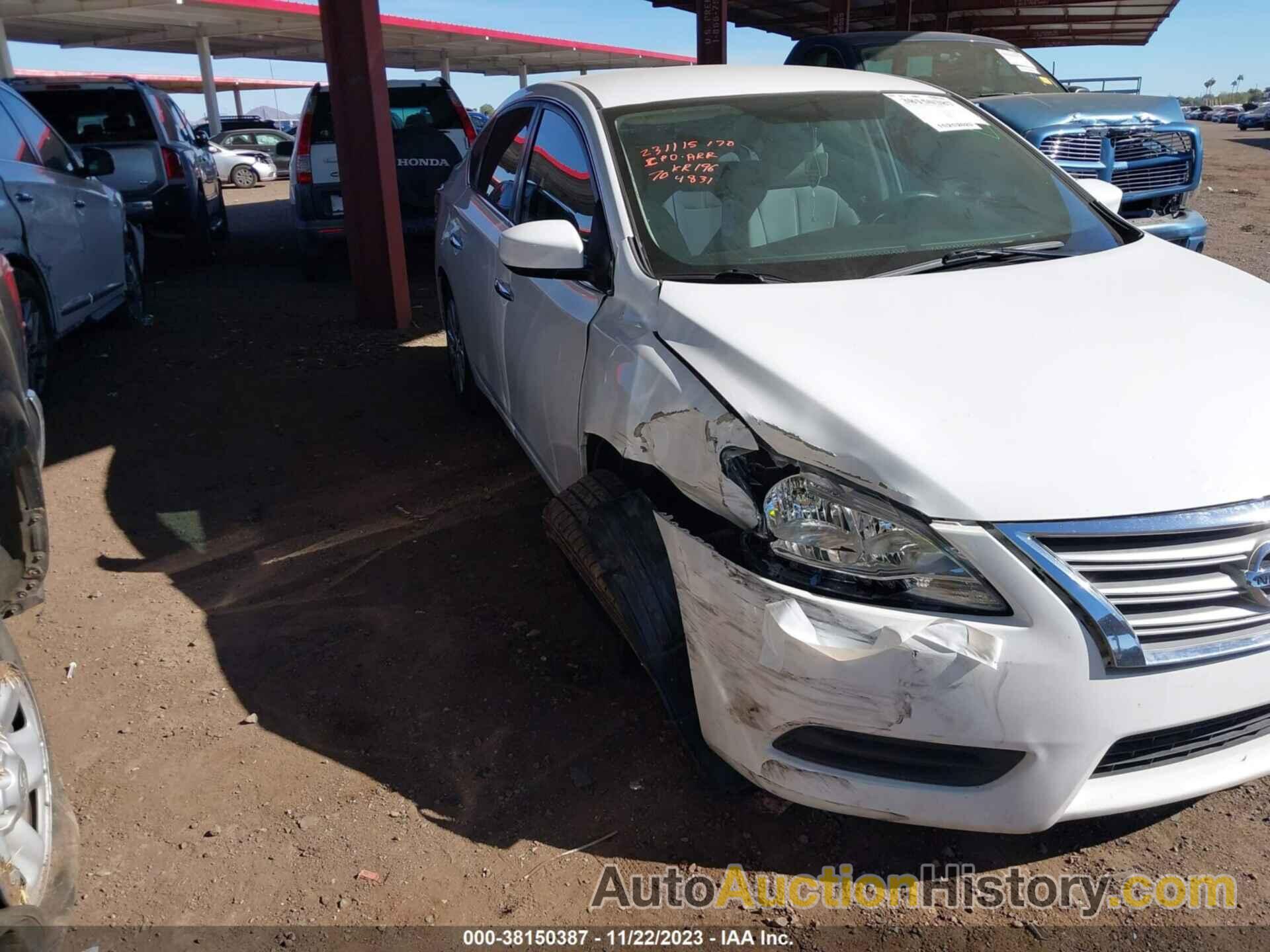 NISSAN SENTRA S, 3N1AB7AP6FY334831