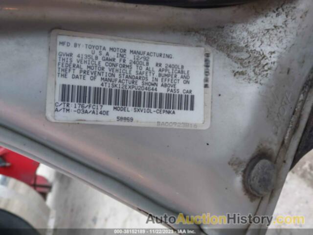 TOYOTA CAMRY LE, 4T1SK12EXPU204644