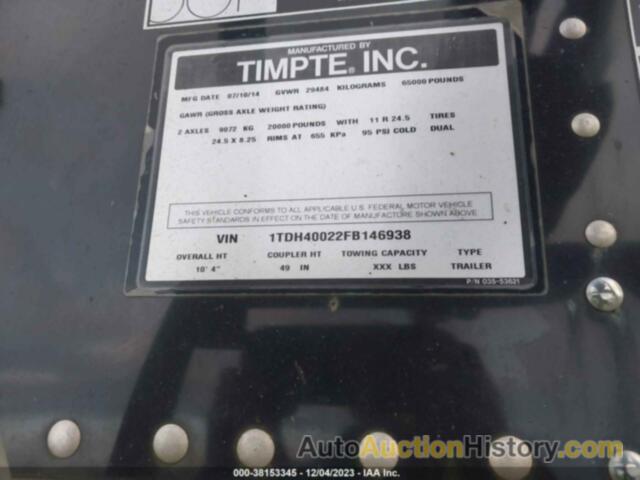 TIMPTE TRAILER, 1TDH40022FB146938
