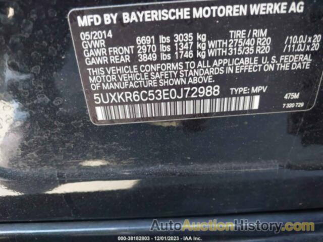 BMW X5 XDRIVE50I, 5UXKR6C53E0J72988