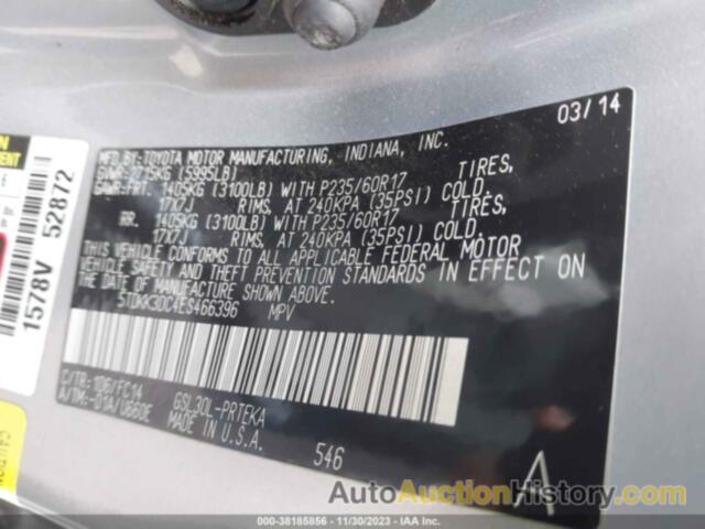 TOYOTA SIENNA LE V6 8 PASSENGER, 5TDKK3DC4ES466396