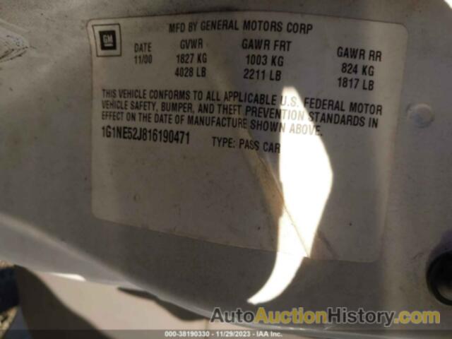 CHEVROLET MALIBU LS, 1G1NE52J816190471