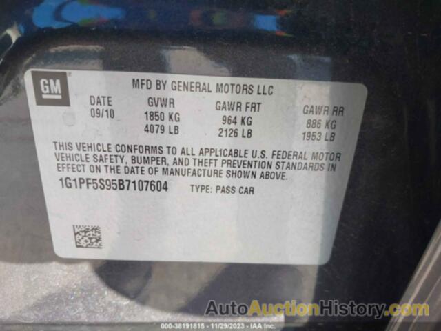 CHEVROLET CRUZE 1LT, 1G1PF5S95B7107604