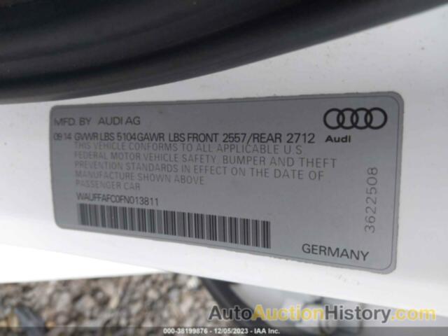 AUDI A6 2.0T PREMIUM, WAUFFAFC0FN013811